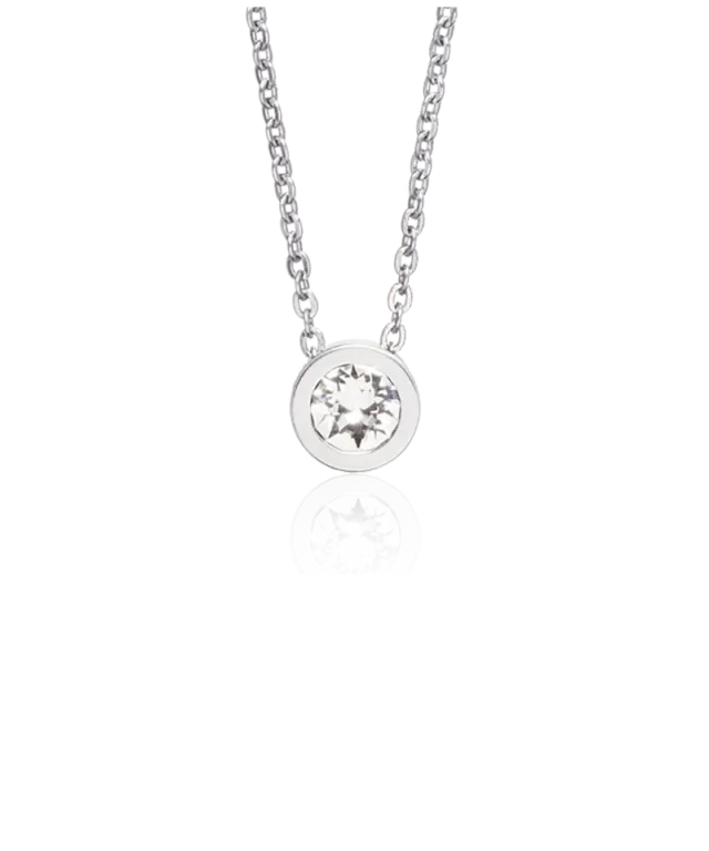 Blomdahl Grand Bezel halskjede crystal 40-46 cm