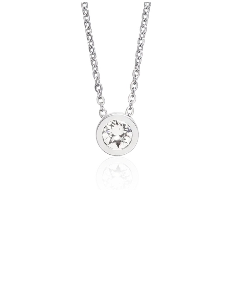 Blomdahl Grand Bezel halskjede crystal 40-46 cm