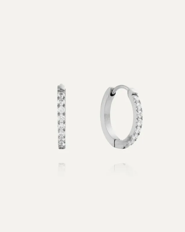 Mockberg Shiny hoops medium øredobber sølv 16 mm