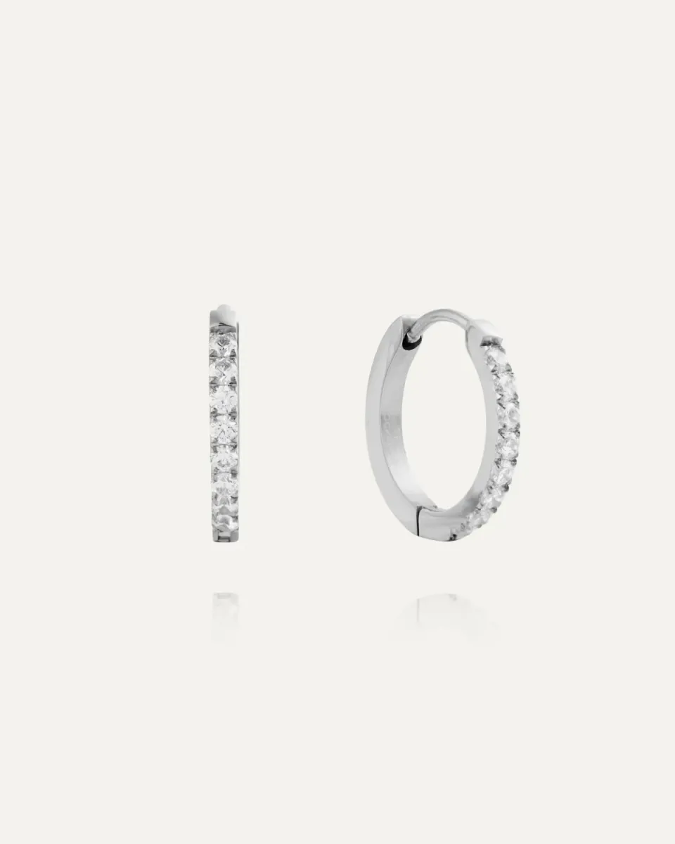 Mockberg Shiny hoops medium øredobber sølv 16 mm