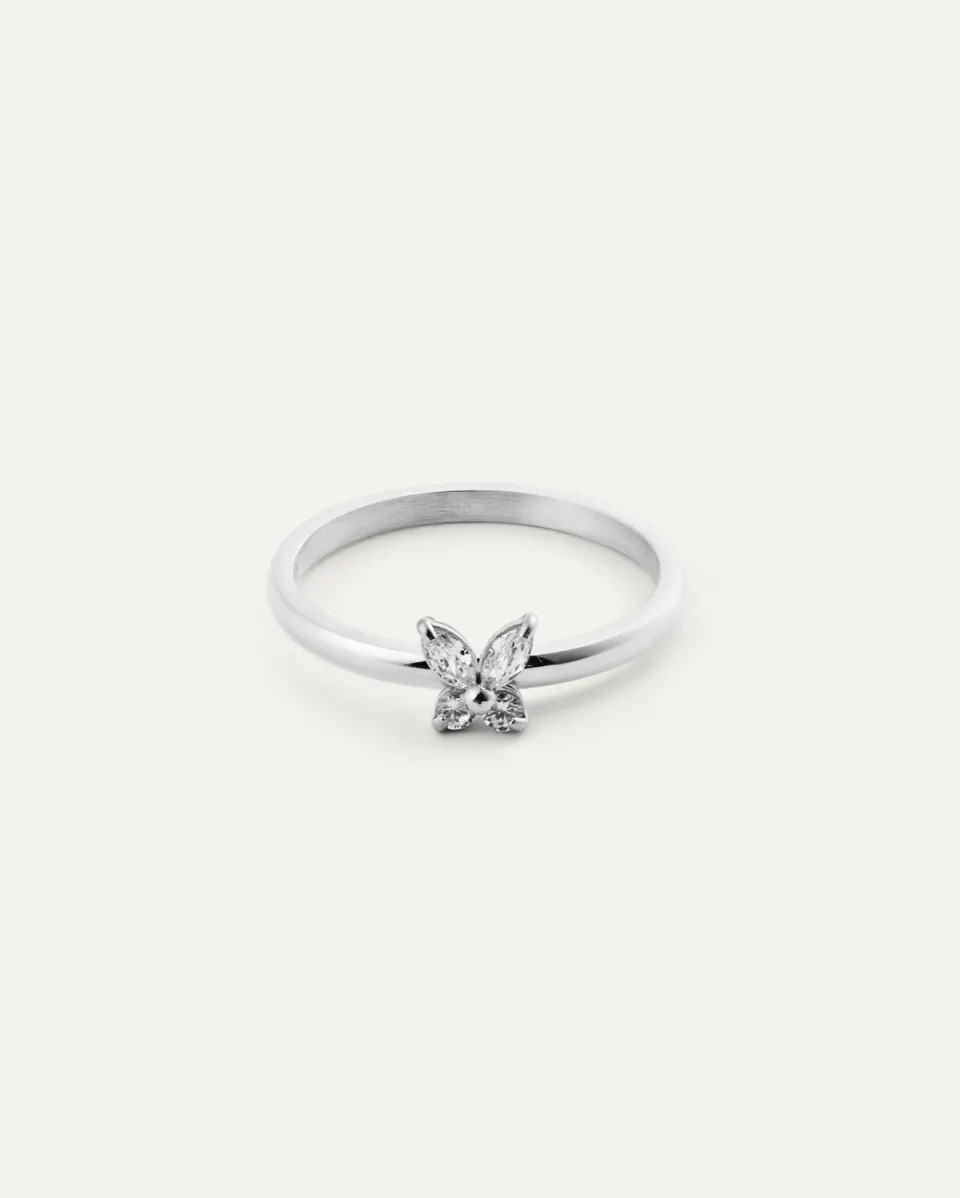 Mockberg Butterfly Ring ring sølv sommerfugl