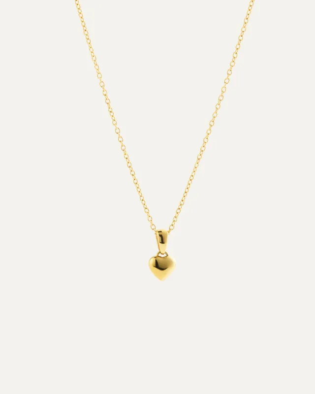 Mockberg Sweetheart Medium halskjede gull hjerte