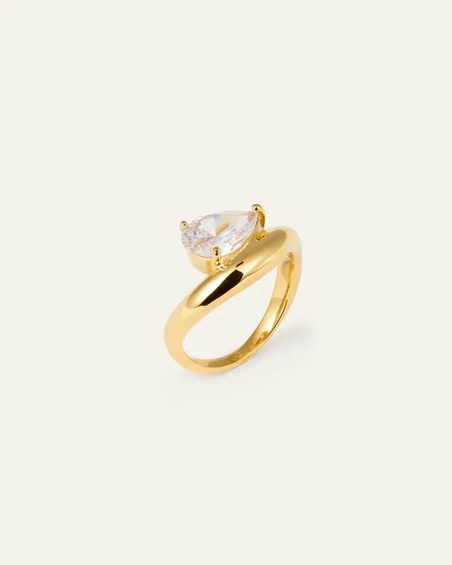 Mockberg Amara Ring ring gull zirkonia