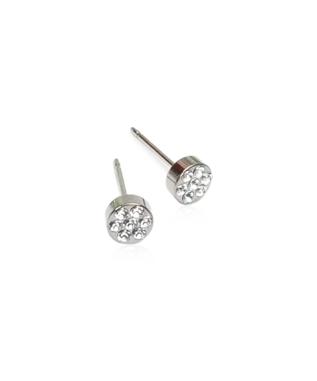 Blomdahl Brilliance Plenary øredobber 5 mm crystal titan