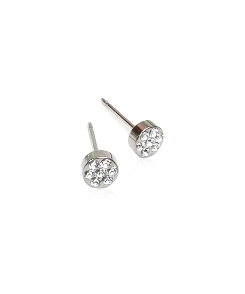Blomdahl Brilliance Plenary øredobber 5 mm crystal titan
