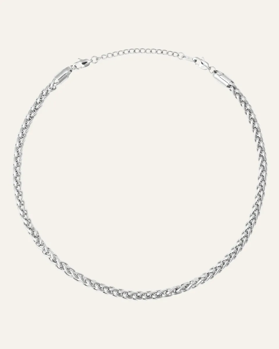 Mockberg Rebel Chain Thin halskjede sølv 400 mm vanntett