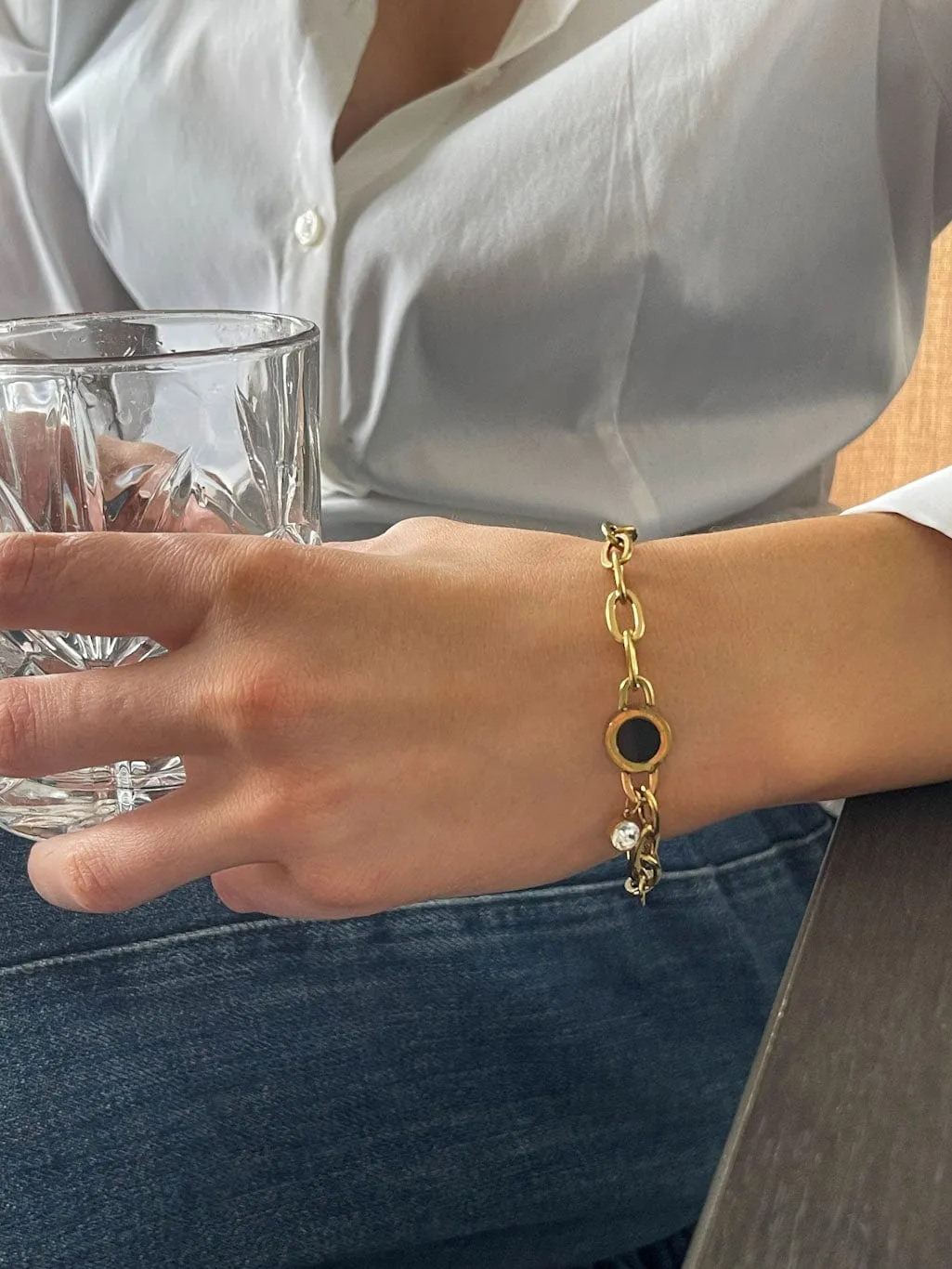 Mea Nani Livia armbånd gull romertall