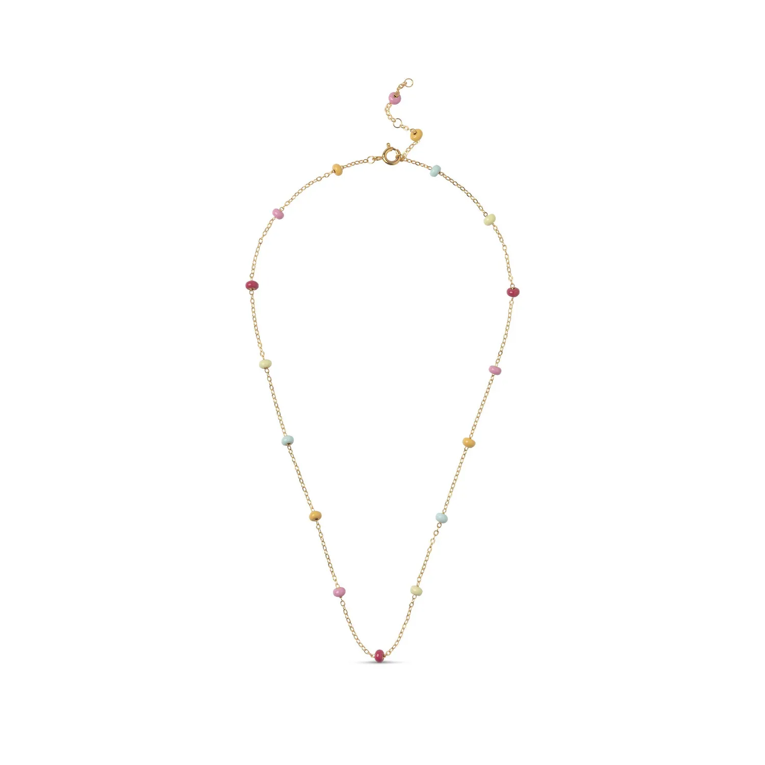 Enamel Lola Bold halskjede rainbow 38+4 cm