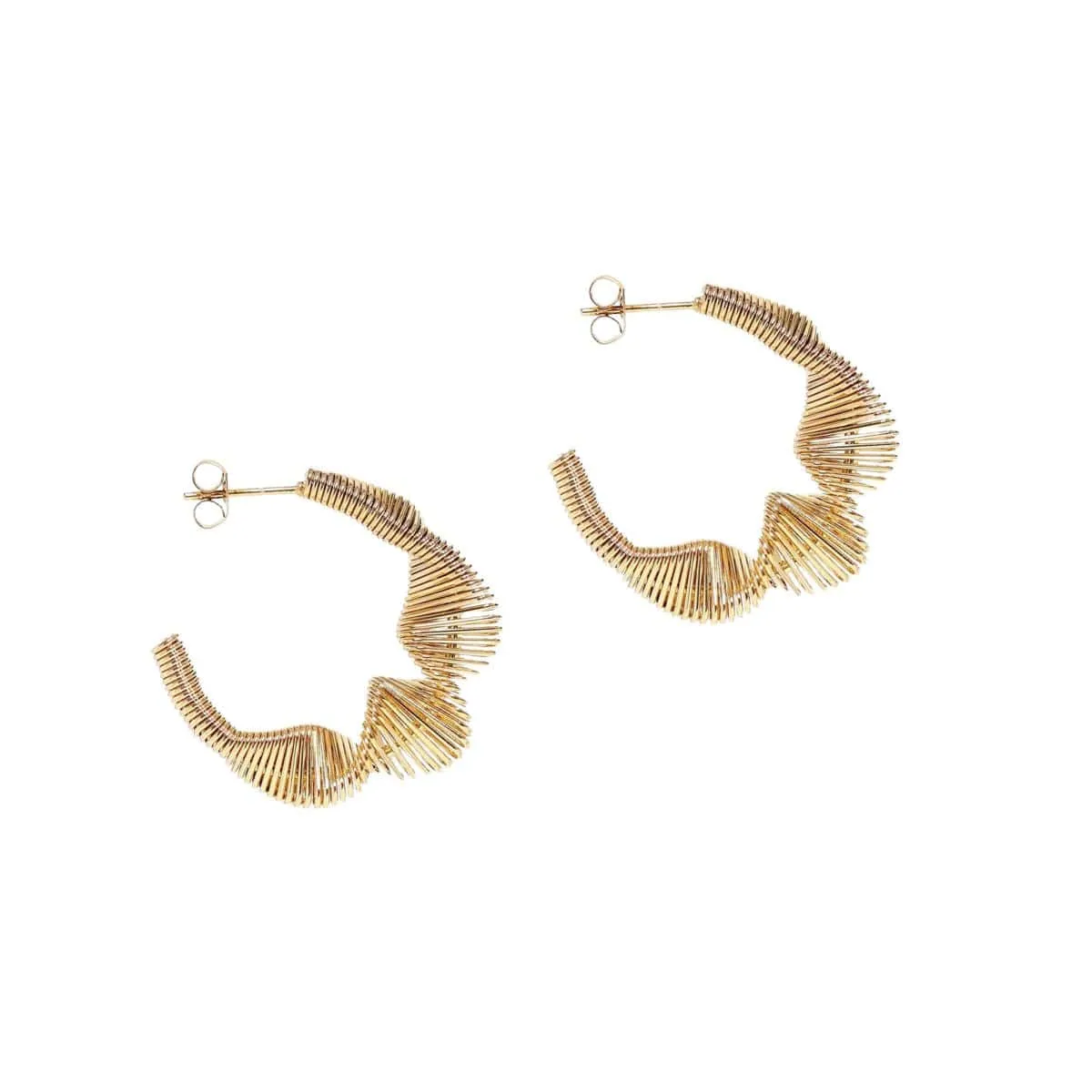 Mea Nani Nord Wired Statement hoops 18K gull