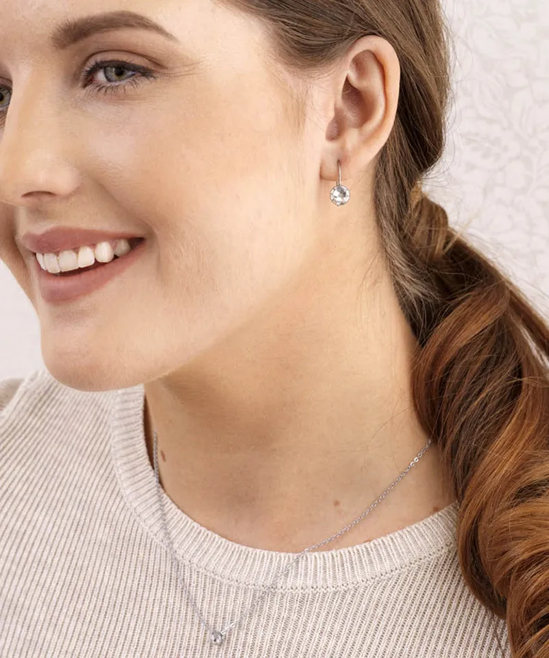 Blomdahl Pendant Bezel øredobber crystal 8 mm titan nikkelfrie