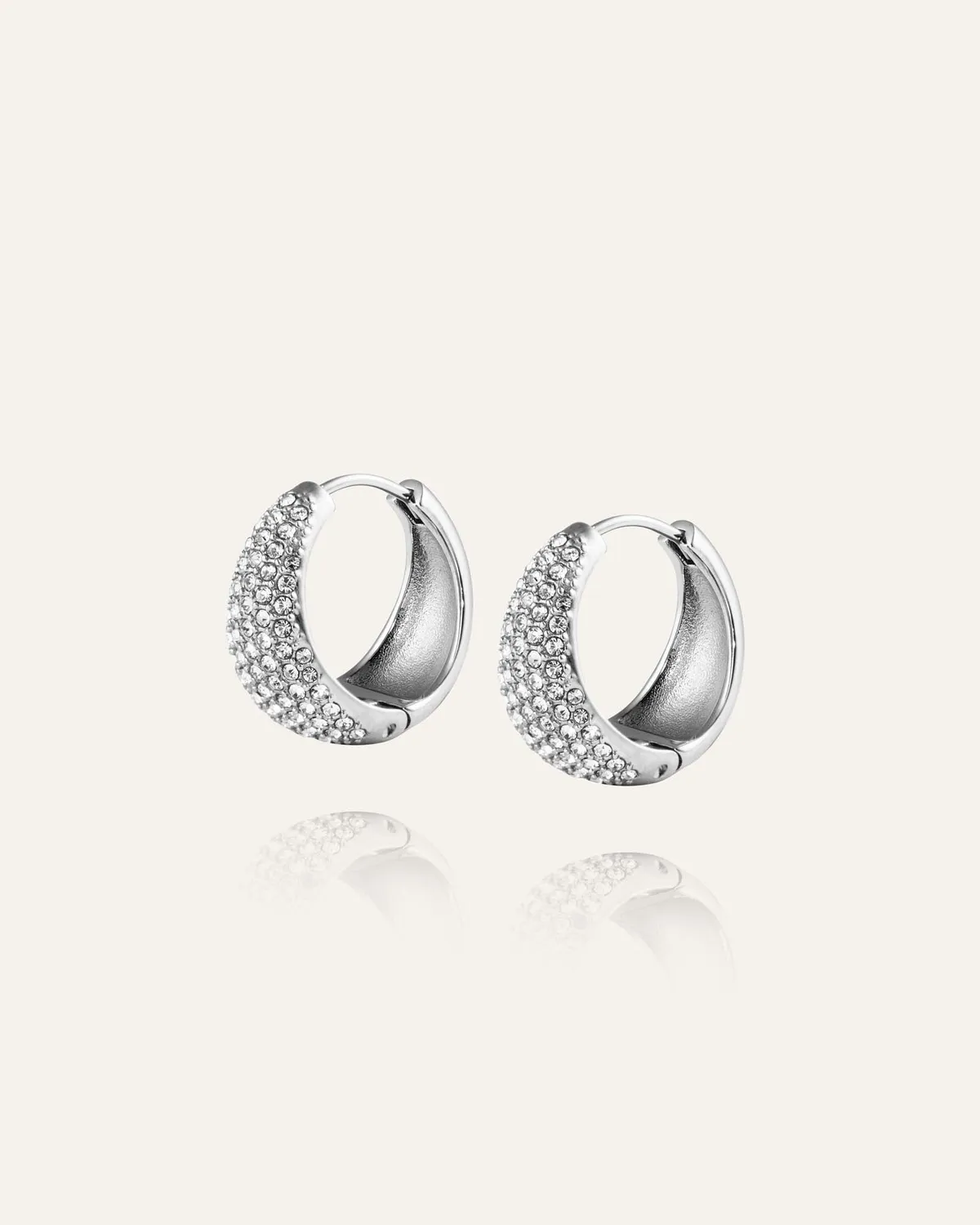Mockberg Treasure Hoops Large øredobber sølv 18 mm