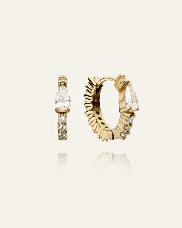 Mockberg Juliette Gold Hoops øreringer 10x3 mm