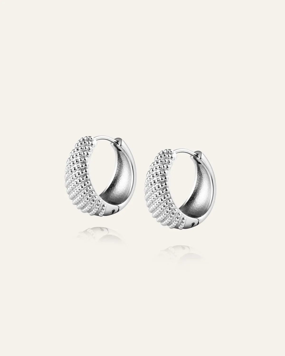 Mockberg Honey Hoops Large øredobber sølv 18 mm stål