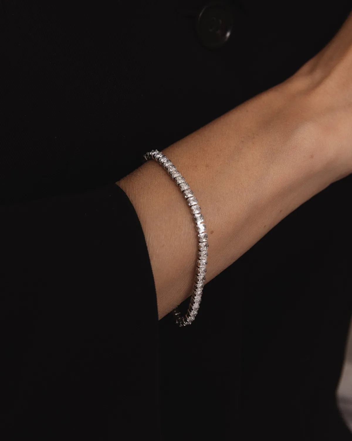 Mockberg Margaux Steel armbånd sølv zirkonia