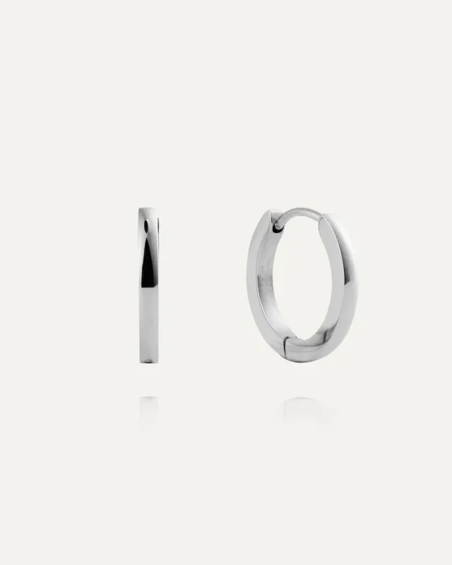 Mockberg Classic hoops small øredobber sølv 13 mm