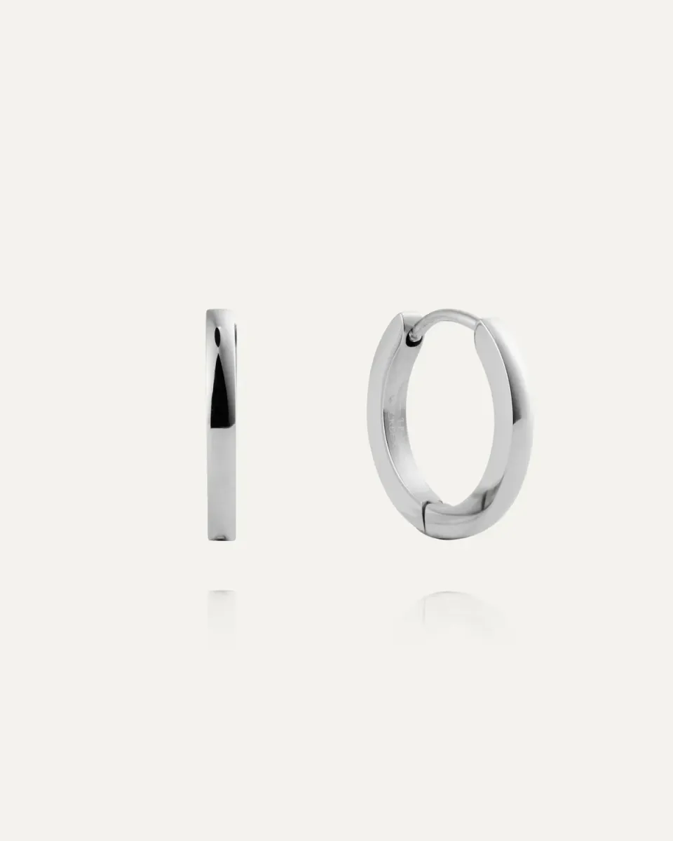Mockberg Classic hoops small øredobber sølv 13 mm