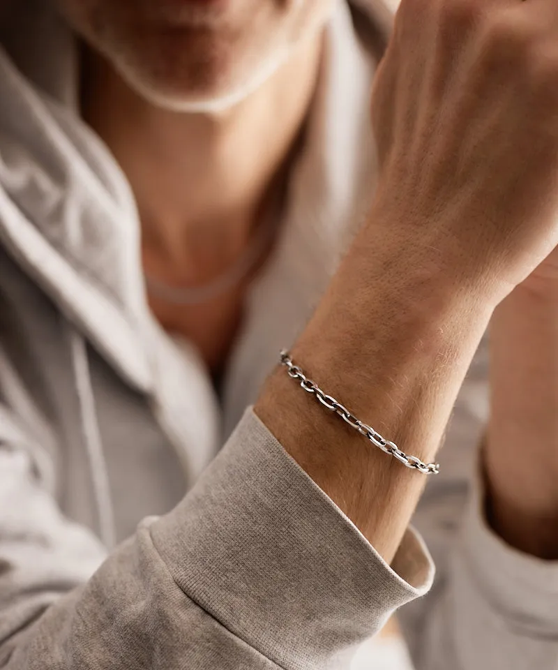 Blomdahl Medium Link armbånd 19 cm sølvfarget stål