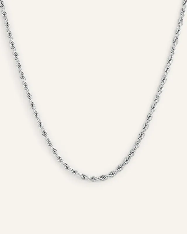 Mockberg Bold Rope Chain kjede 450 mm sølv tvunnet