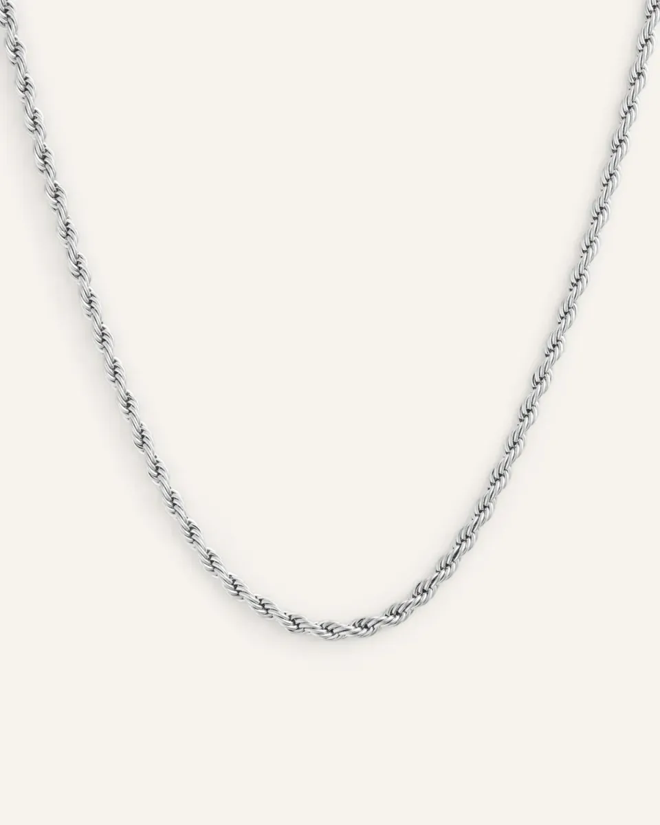 Mockberg Bold Rope Chain kjede 450 mm sølv tvunnet