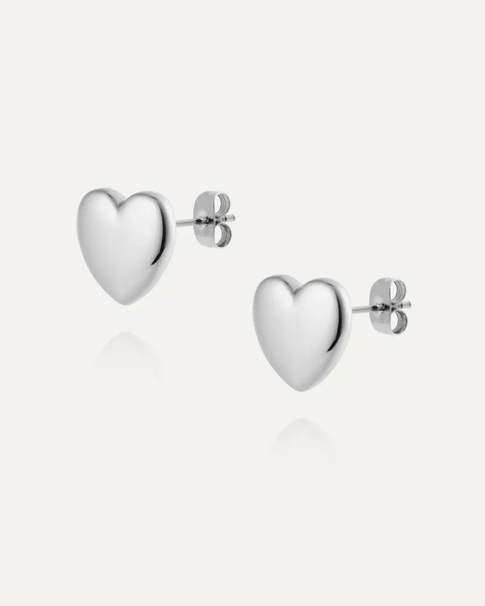 Mockberg Love Large Studs øredobber hjerte sølv
