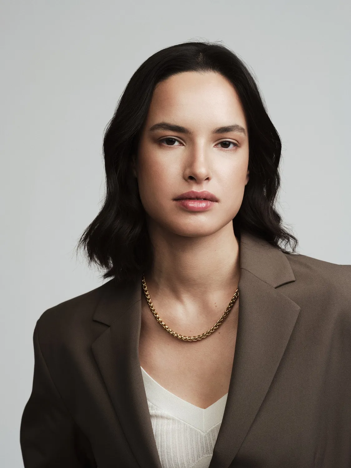 Mockberg Rebel Chain Thin Necklace halskjede gull 450 mm