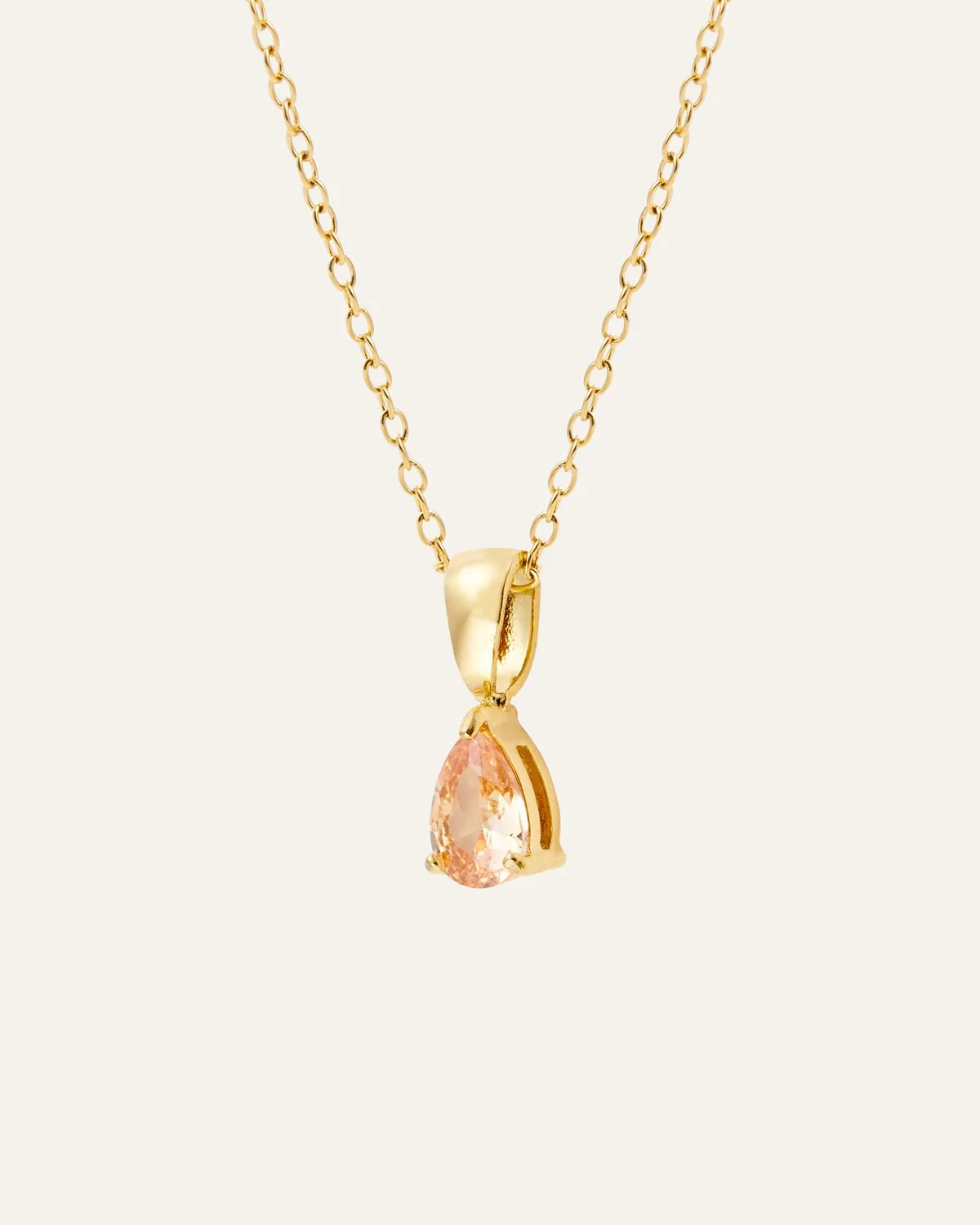 Mockberg Belle champagne necklace halskjede gull 450 mm