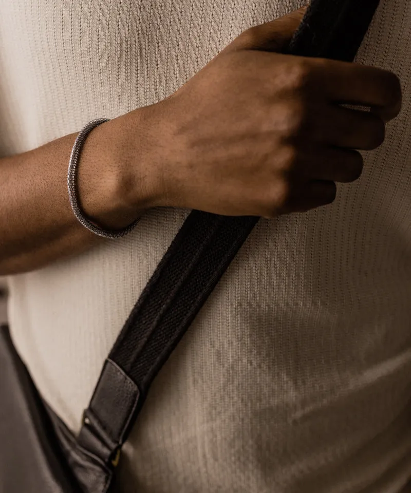 Blomdahl Grand Round Mesh armbånd sølv 15,5–19 cm