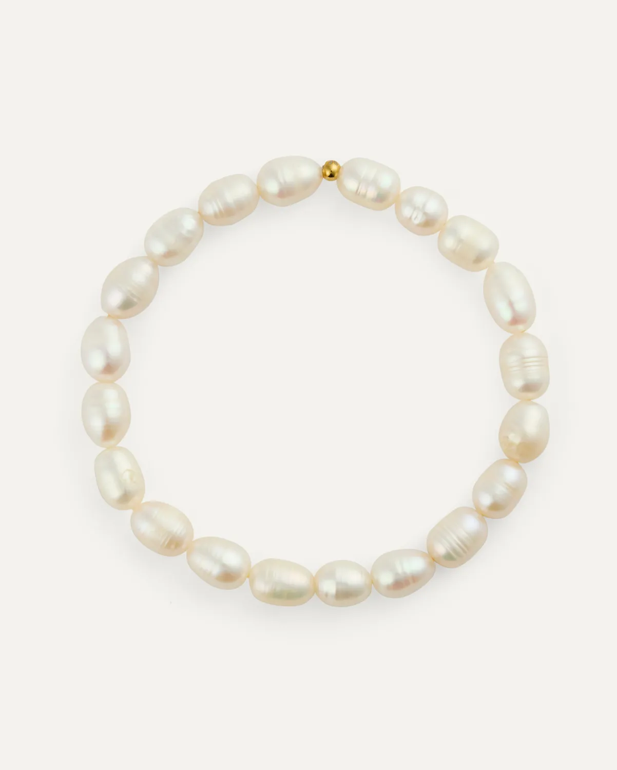 Mockberg Aura Pearl armbånd gull small 150 mm perler