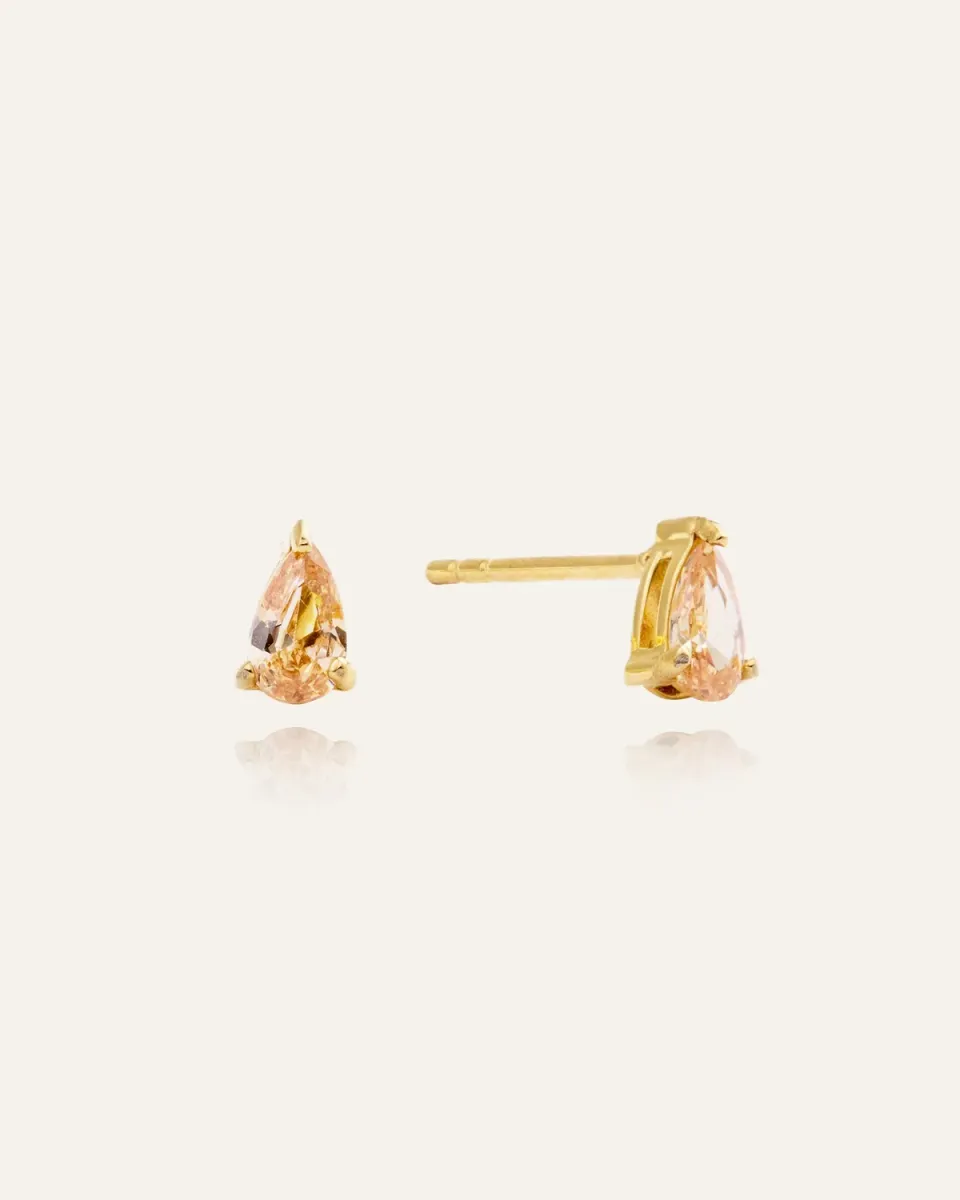 Mockberg Belle Champagne øredobber small 5x3 mm
