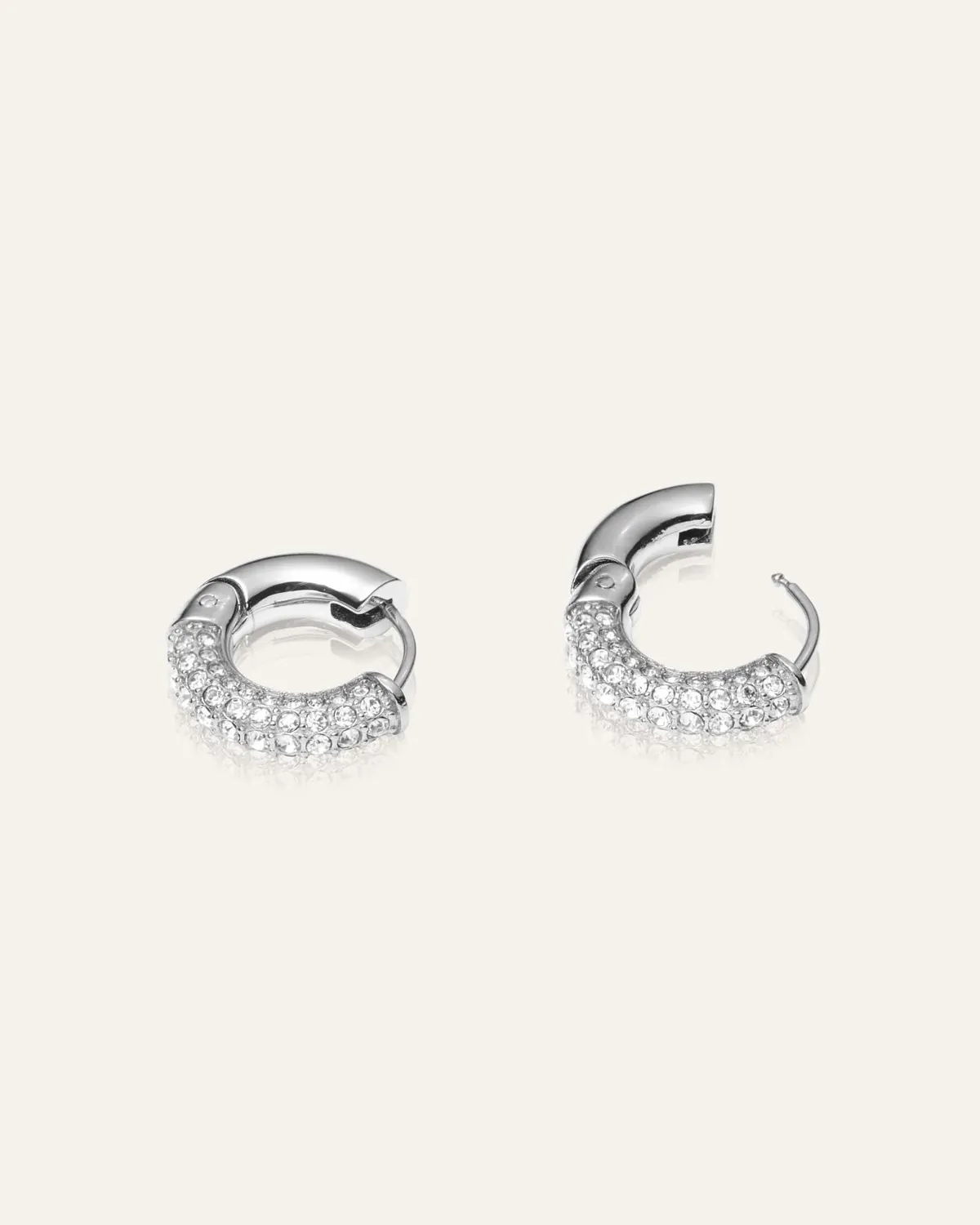 Mockberg Pavé Everyday Medium Hoops øredobber 16 mm