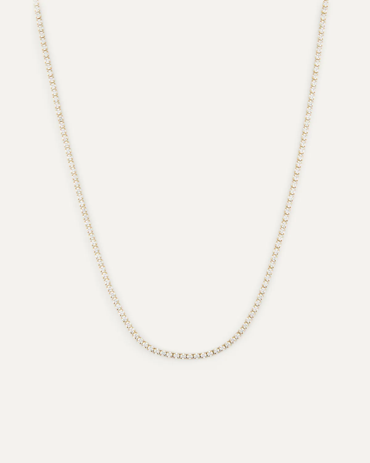 Mockberg Shiny Tennis Necklace halskjede gull 400 mm
