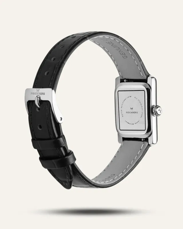 Mockberg Timeless klokkereim svart skinn Standard quick release