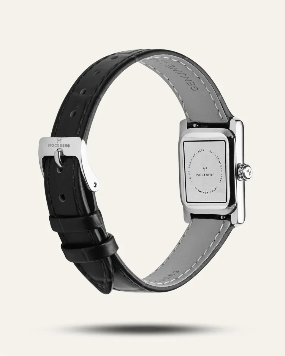 Mockberg Timeless klokkereim svart skinn Standard quick release