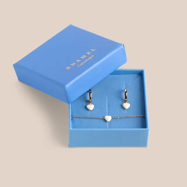Enamel Amore Elegant Daisy gavesett gull