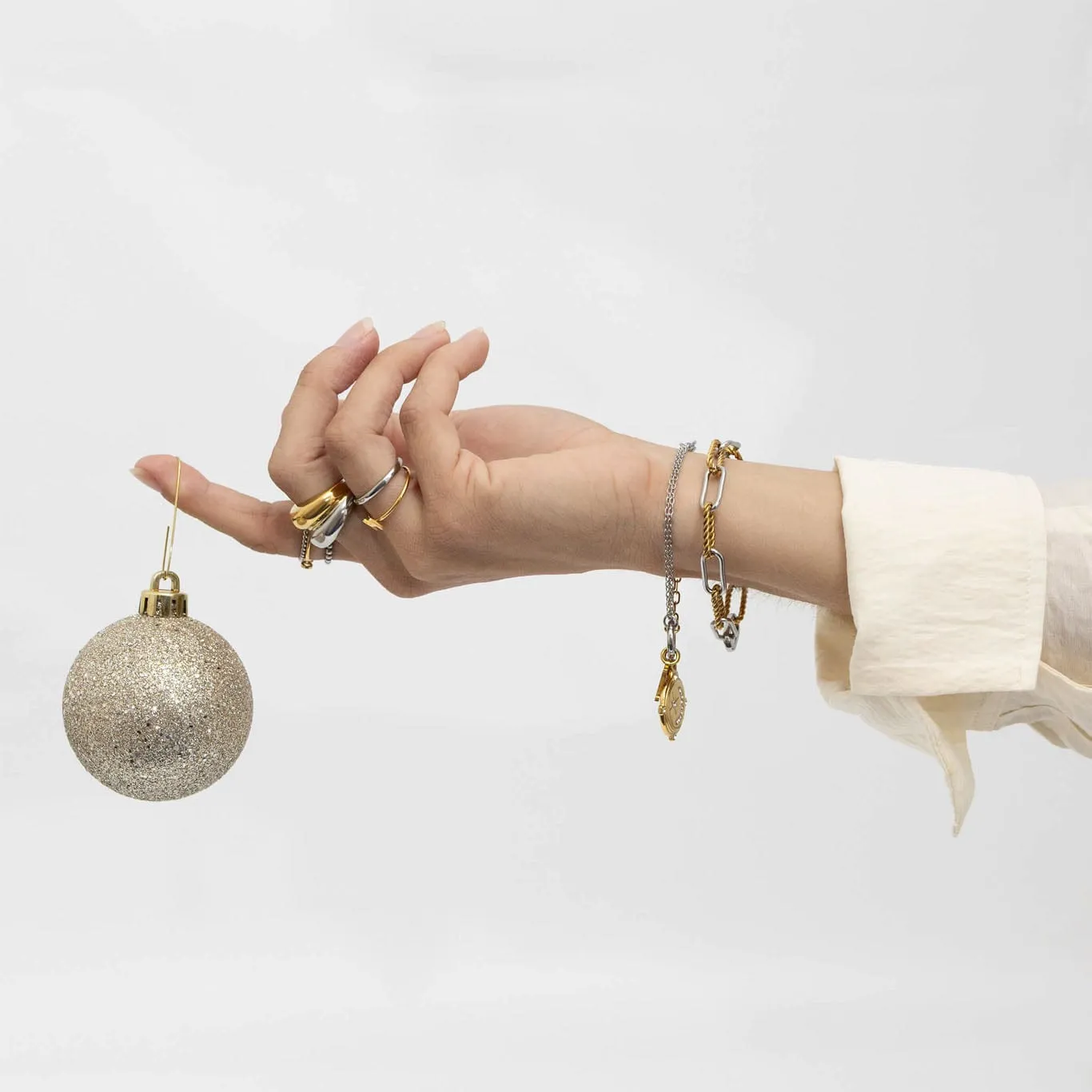 Mea Nani Duality 18K armbånd tvunnet gull sølv