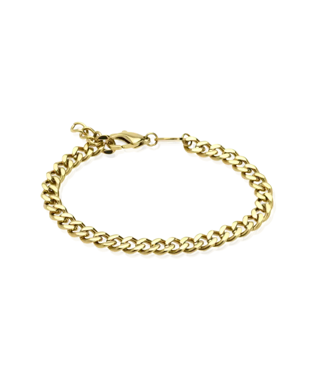 Blomdahl Grand Curb Link armbånd 15,5-19 cm gull nikkelsikker