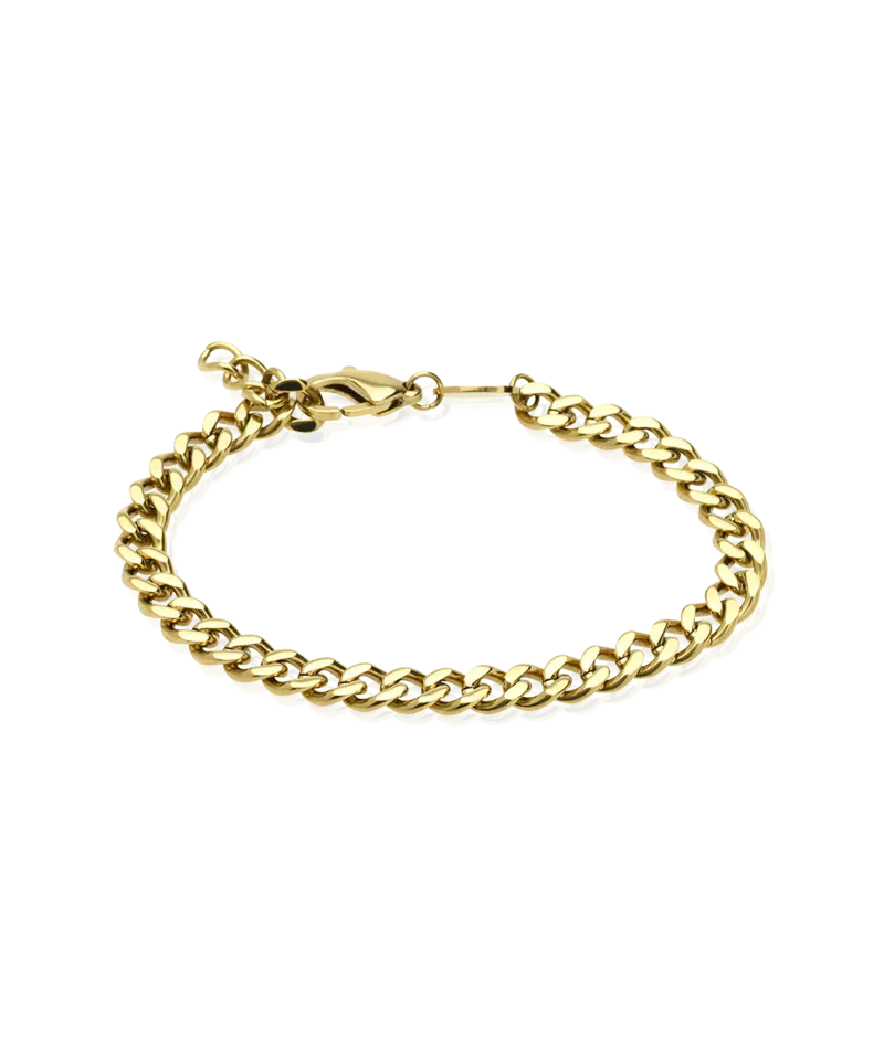 Blomdahl Grand Curb Link armbånd 15,5-19 cm gull nikkelsikker