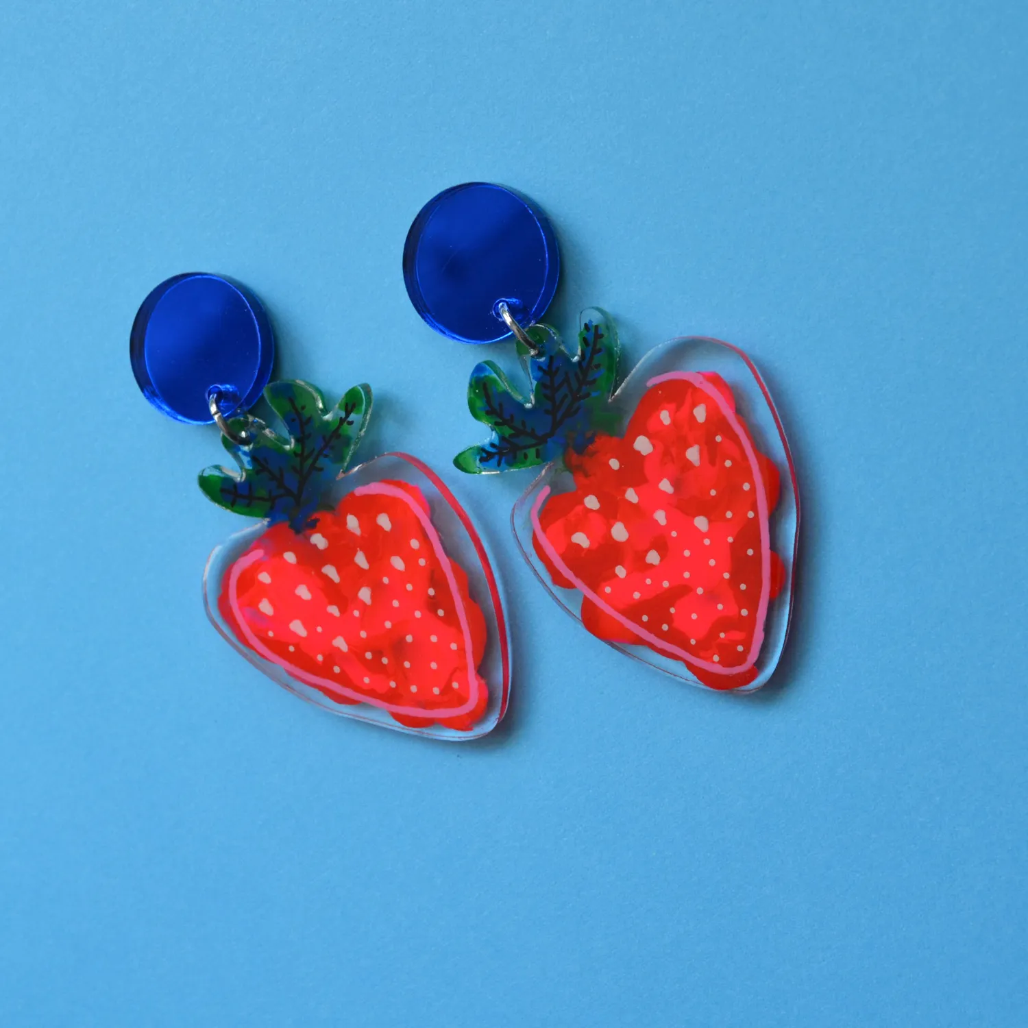 BooandBooFactory Strawberry jordbærøredobber akvarell