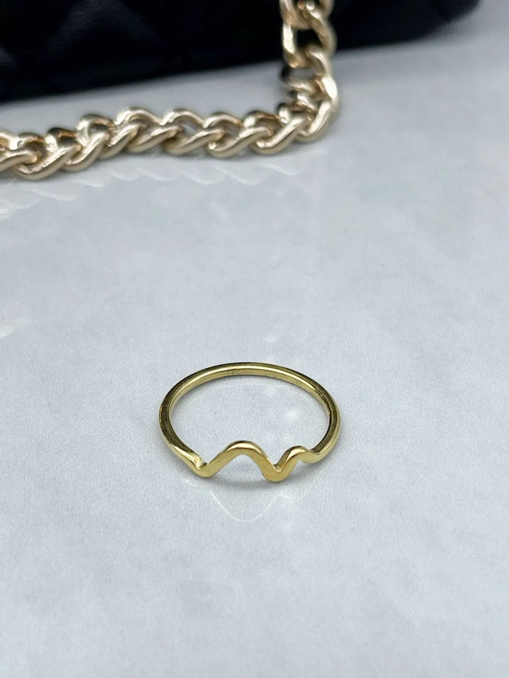 Mea Nani Seraphina ring gull 14K bølget