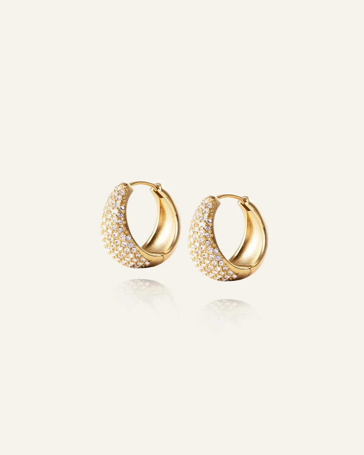 Mockberg Treasure Hoops Large øredobber 18 mm gull
