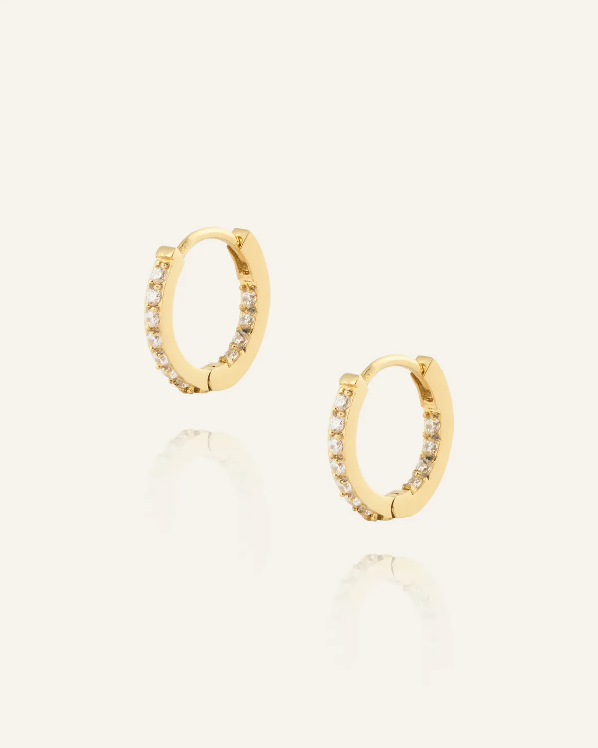 Mockberg Sparkle Small Hoops øredobber gull 13 mm