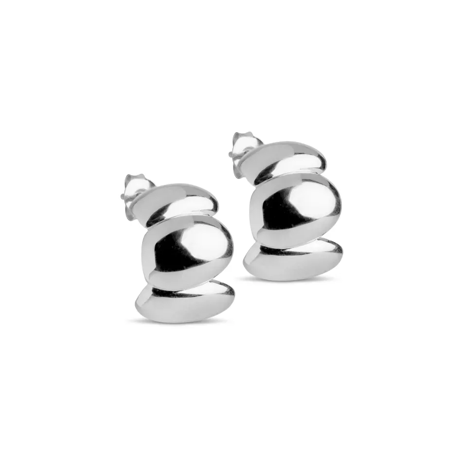 ENAMEL Copenhagen Melia Chunky øredobber sølv 15 mm