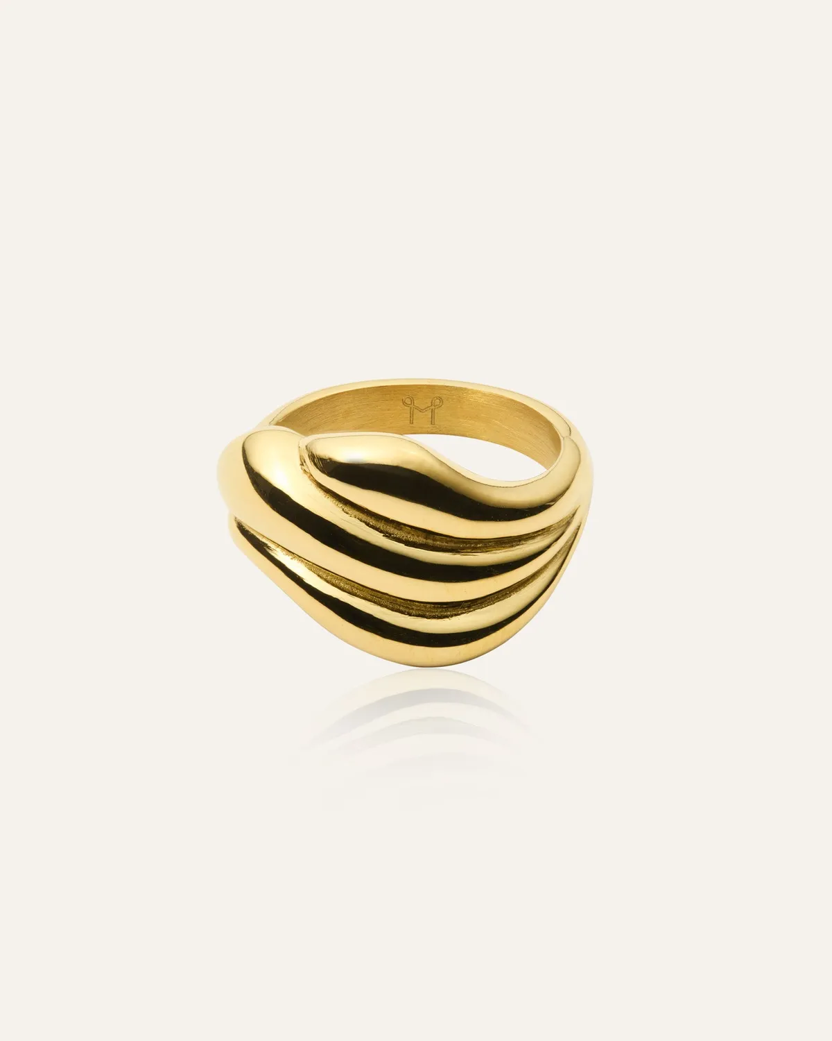 Mockberg Deco ring gull stål vanntett