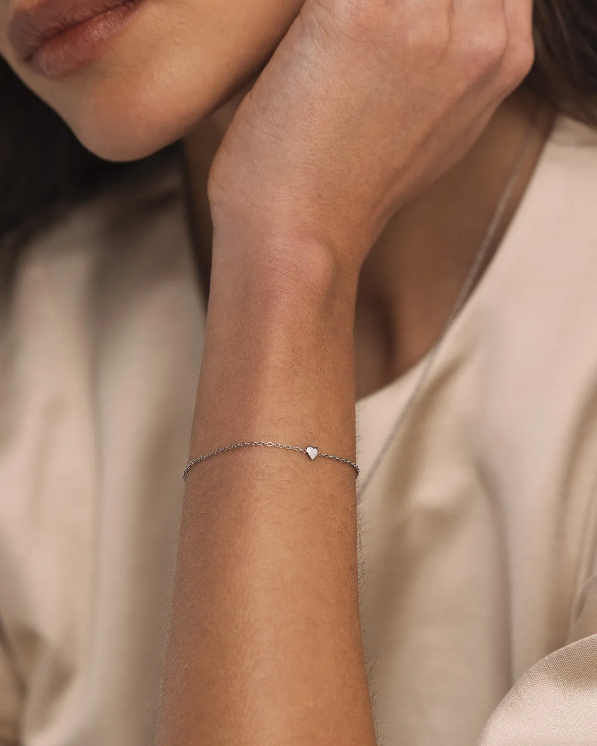 Mockberg Sweetheart armbånd sølv hjerte Small