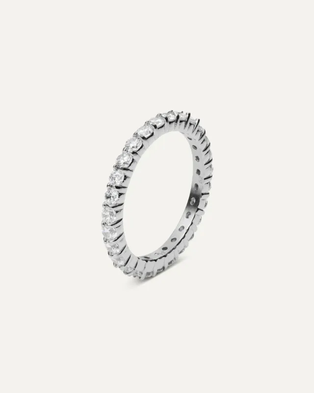 Mockberg Colette Steel ring sølv cubic zirconia