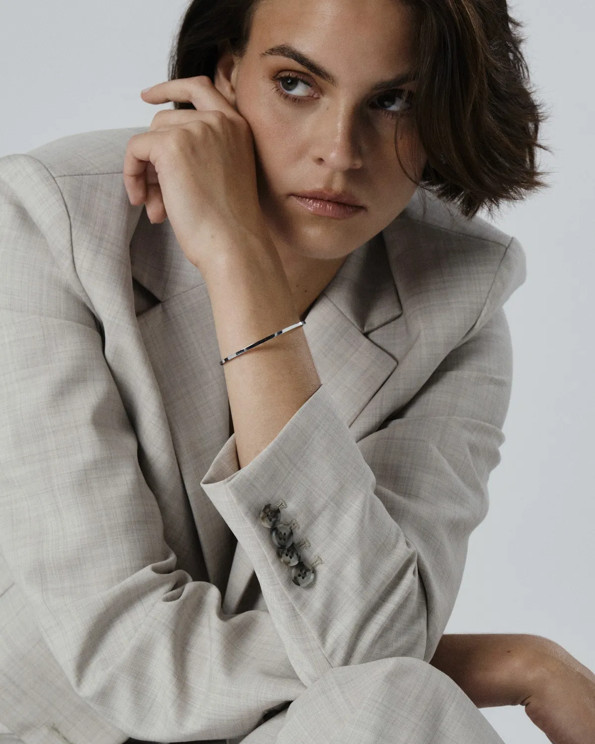 Mockberg Sleek Bangle armring sølv medium