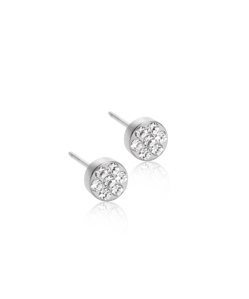Blomdahl Brilliance Plenary øredobber 5 mm crystal titan