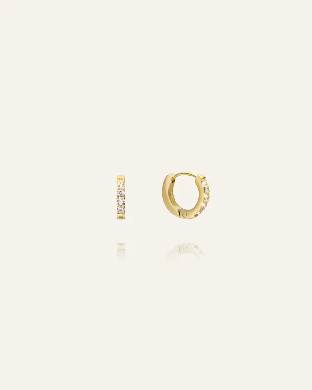 Mockberg Shiny Mini Hoops øredobber 11 mm gull