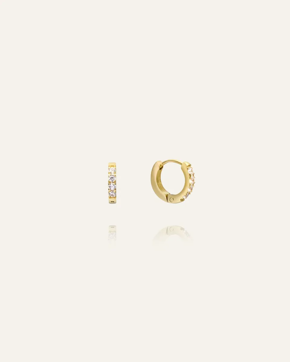 Mockberg Shiny Mini Hoops øredobber 11 mm gull