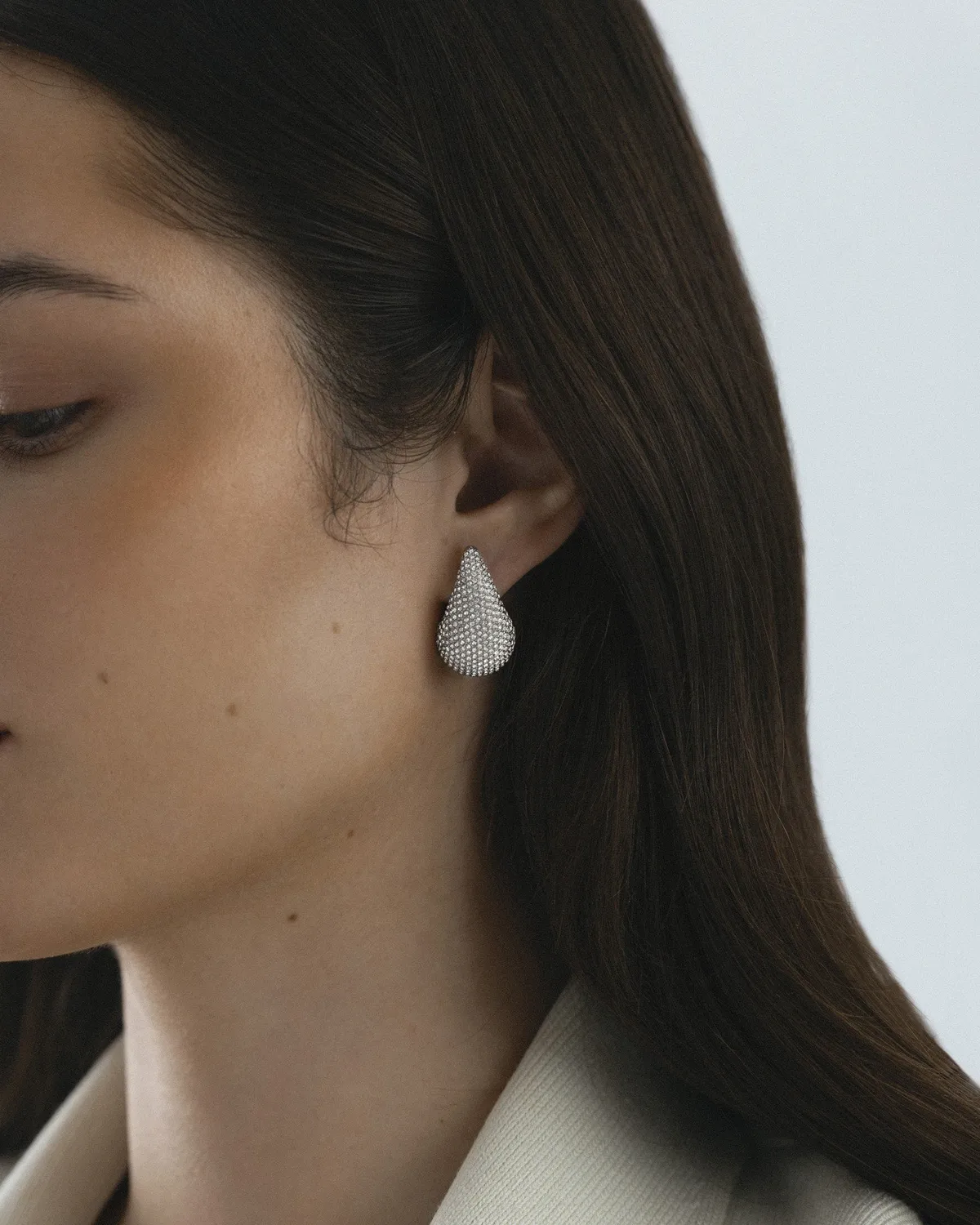 Mockberg Pavé Daring Large øredobber sølv